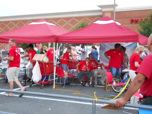 The Target tents  drew lots of visitors with popcorn and snow cones
NNO2011